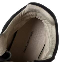 Pre Owned Isabel Marant Black Leather And Suede Trim Tibetan Sneakers Size 37