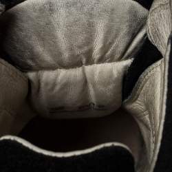 Pre Owned Isabel Marant Black Suede And Leather Bekett Wedge High Top Sneakers Size 38