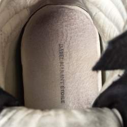 Pre Owned Isabel Marant Black Suede And Leather Bekett Wedge High Top Sneakers Size 38