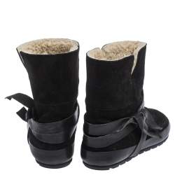 Isabel Marant Etoile Black Suede And Leather Nygel Ankle Boots Size 41