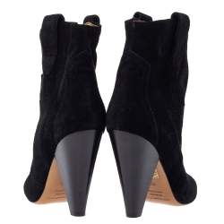 Isabel Marant Black Suede Roxann Ankle Boots Size 38