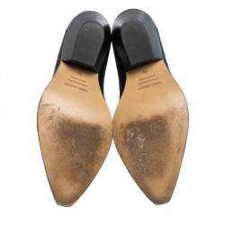 Pre Owned Isabel Marant Black Leather Dewina Ankle Boots Size 39