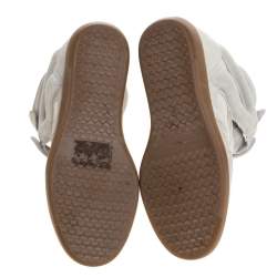 Pre Owned Isabel Marant Grey Suede Bekett Wedge Sneakers Size 37