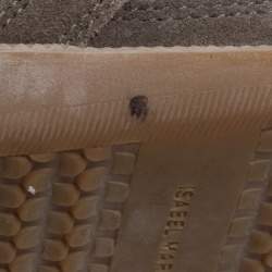 Pre Owned Isabel Marant Grey Suede And Leather Bekett Wedge High Top Sneakers Size 38