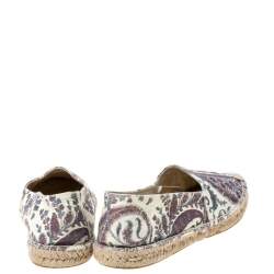 Pre Owned Isabel Marant Multicolor Canvas Espadrille Flats Size 38