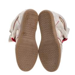 Pre Owned Isabel Marant Grey Suede Leather Bekett Wedge High Top Sneaker Size 40