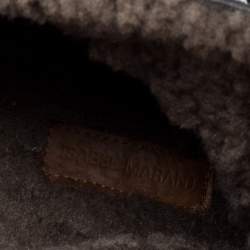 Pre Owned Isabel Marant Black Suede And Leather Nowels Wedge High Top Sneakers Size 38