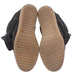 Pre Owned Isabel Marant Black Suede Bekett Wedge High Top Sneakers Size 39