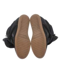 Pre Owned Isabel Marant Dark Green Suede And Leather Bekett Wedge Sneakers Size