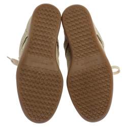 Pre Owned Isabel Marant Light Grey Suede Bobby Lace Up Wedge Sneakers Size 37