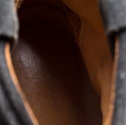 Pre Owned Isabel Marant Olive Green Suede Ankle Boots Size 38