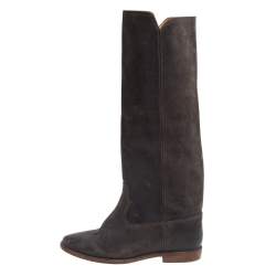 Pre Owned Isabel Marant Brown Suede Knee Length Boots Size 39