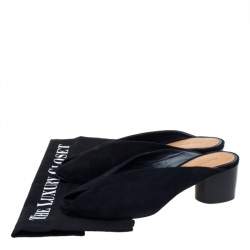 Pre Owned Isabel Marant Black Suede Meirid Slip On Sandals Size 36