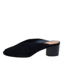 Pre Owned Isabel Marant Black Suede Meirid Slip On Sandals Size 36