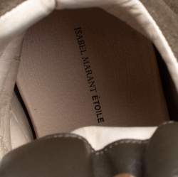 Pre Owned Isabel Marant Green Suede Bekett Wedge Sneakers Size 40