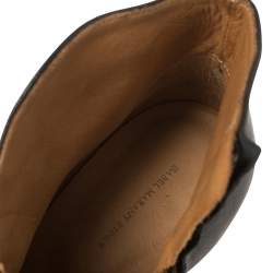 Pre Owned Isabel Marant Black Leather Dicker Ankle Length Boots Size 38