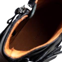 Pre Owned Isabel Marant Black Suede And Leather Rowi Ankle Boots Size 37