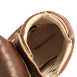 Pre Owned Isabel Marant Brown Suede And Leather Bekett Wedge High Top Sneakers Size 39