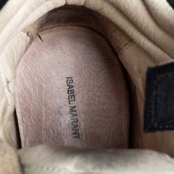 Pre Owned Isabel Marant Black Suede And Leather Bekett High Top Sneakers Size 41