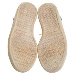 Pre Owned Isabel Marant White/Black Leather Sneakers Size 39