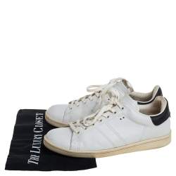 Pre Owned Isabel Marant White/Black Leather Sneakers Size 39