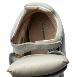 Pre Owned Isabel Marant Blue/Cream Suede And Canvas Bekett Sneakers Size 37