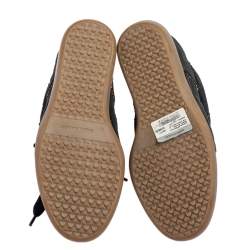 Pre Owned Isabel Marant Black Perforated Suede Etoile Wedge Sneakers Size 37