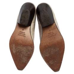 Pre Owned Isabel Marant Cream Duerto Embroidered Leather Boots Size 39