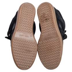 Pre Owned Isabel Marant Black Suede and Leather Bekett Wedge Sneakers Size 39