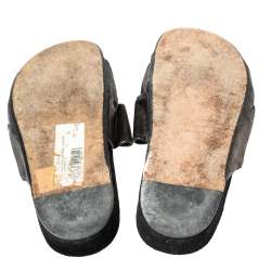 Pre Owned Isabel Marant Metallic Leather Knotted Slide Flats Size 36