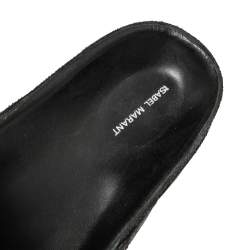 Pre Owned Isabel Marant Metallic Leather Knotted Slide Flats Size 36