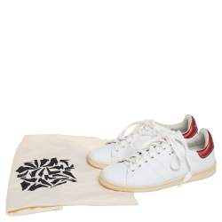 Pre Owned Isabel Marant White Leather Trainers Low Top Sneakers Size 37