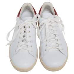 Pre Owned Isabel Marant White Leather Trainers Low Top Sneakers Size 37