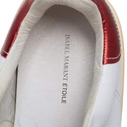 Pre Owned Isabel Marant White Leather Trainers Low Top Sneakers Size 37