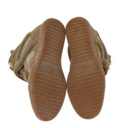 Pre Owned Isabel Marant Beige Suede and Leather Bekett High Top Sneakers Size 41