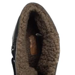 Pre Owned Isabel Marant Black Suede and Leather Nowels Wedge Sneakers Size 37