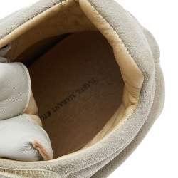 Pre Owned Isabel Marant Grey Suede and Leather Bekett Wedge Sneakers Size 37