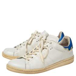 Pre Owned Isabel Marant White Leather Etoile Bart Low-Top Sneakers Size 39