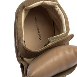 Pre Owned Isabel Marant Taupe Suede Bekett High-Top Sneakers Size 37