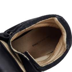 Pre Owned Isabel Marant Black/Beige Suede and Leather Bekett Wedge Sneakers Size 39