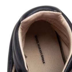 Pre Owned Isabel Marant Black Suede And Leather Tibetan High-Top Sneakers Size 37