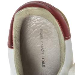 Pre Owned Isabel Marant White Leather Etoile Bart Low-Top Sneakers Size 36