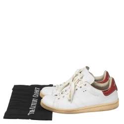 Pre Owned Isabel Marant White Leather Etoile Bart Low-Top Sneakers Size 36