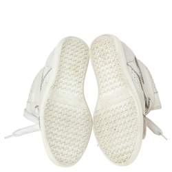 Pre Owned Isabel Marant White Perforated Leather Baya Wedge Sneakers Size 36  