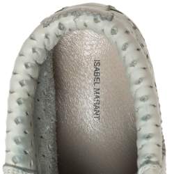 Pre Owned Isabel Marant White Perforated Leather Baya Wedge Sneakers Size 36  