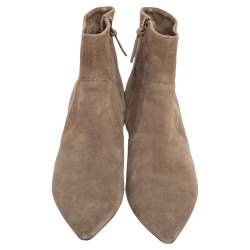 Pre Owned Isabel Marant Beige Suede Ankle Boots Size 37