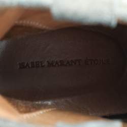 Pre Owned Isabel Marant Grey Suede Ankle Length Boots Size 36