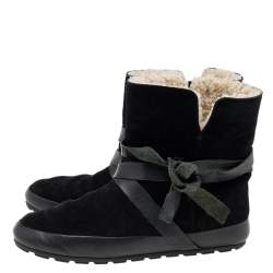 Pre Owned Isabel Marant Etoile Black Suede And Leather Nygel Ankle Boots Size 37