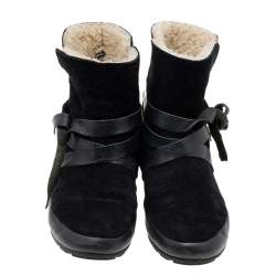 Pre Owned Isabel Marant Etoile Black Suede And Leather Nygel Ankle Boots Size 37
