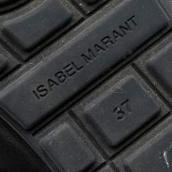 Pre Owned Isabel Marant Etoile Black Suede And Leather Nygel Ankle Boots Size 37